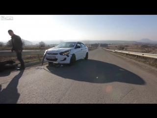 long boarder meets car